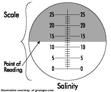 how do you measure salt concentrations using refractometer|how to use a refractometer.